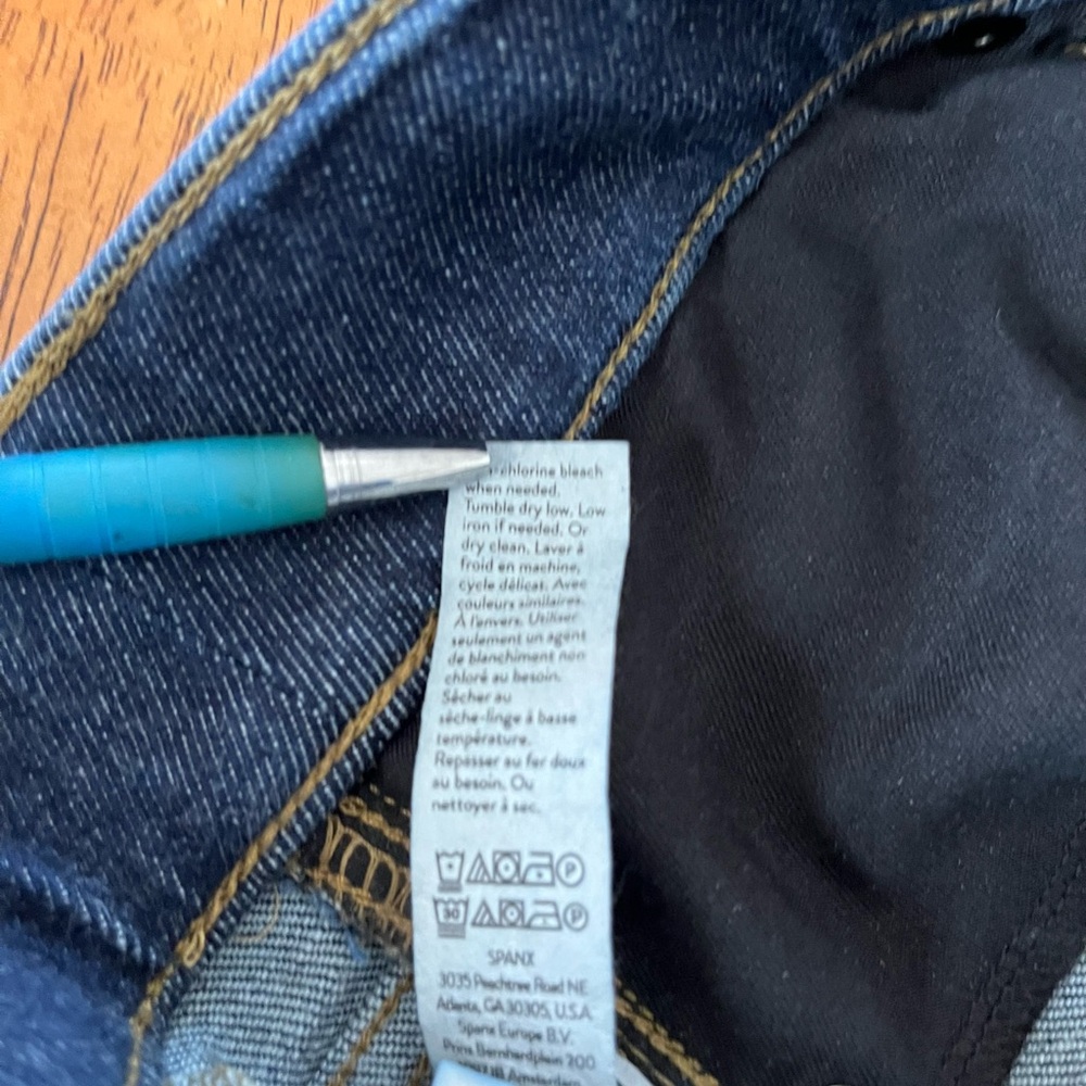 EUC SPANX Blue Flare Wide Leg Jeans - Picture 10 of 12